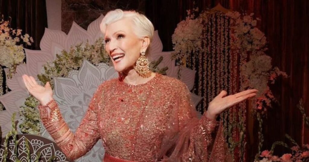 Maye Musk celebrating her 77th birthday