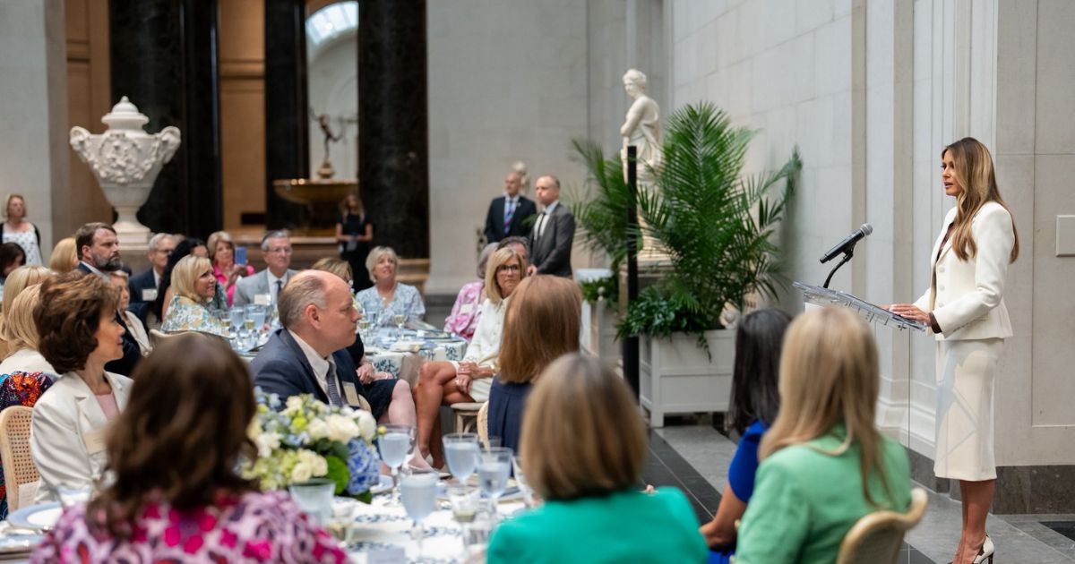 Melania Speaking at Senate Spouses Luncheon