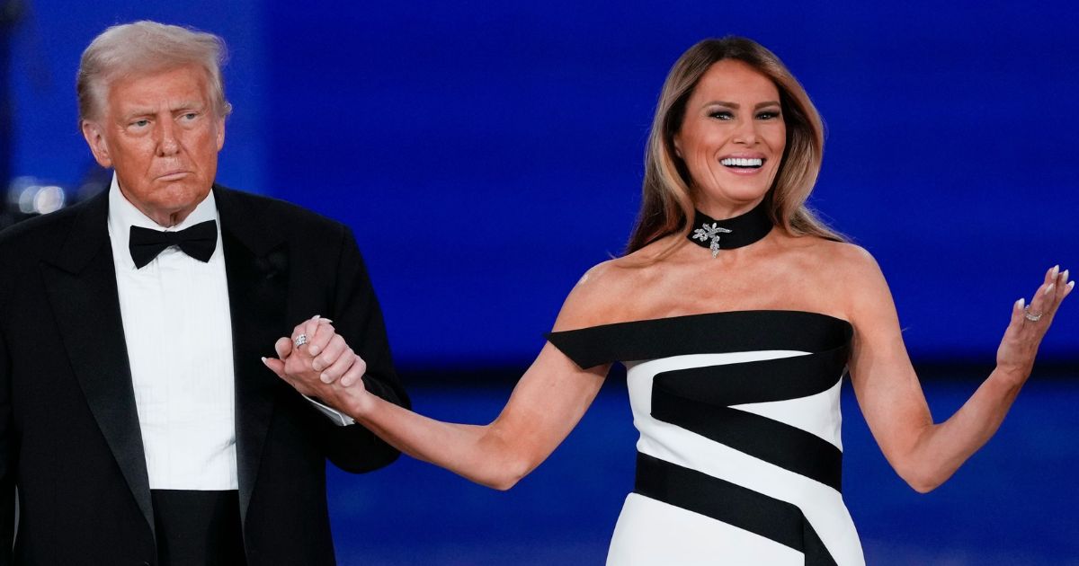 Melania with Donald Trump during Inaugural Ball
