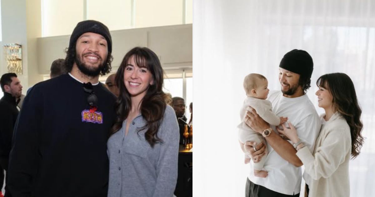 NBA Star Jalen Brunson and his wife Ali Marks with his son Jordyn James Brunson (Both the pictures are taken from Ali Marks Brunson's Instagram account—Instagram | @alibrunson11.)