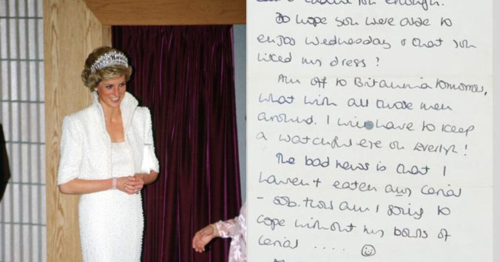 Princess Diana's Letters to the footman