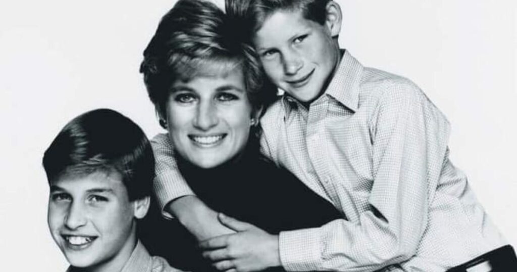 Princess Diana With Her Kids Prince William and Prince Harry