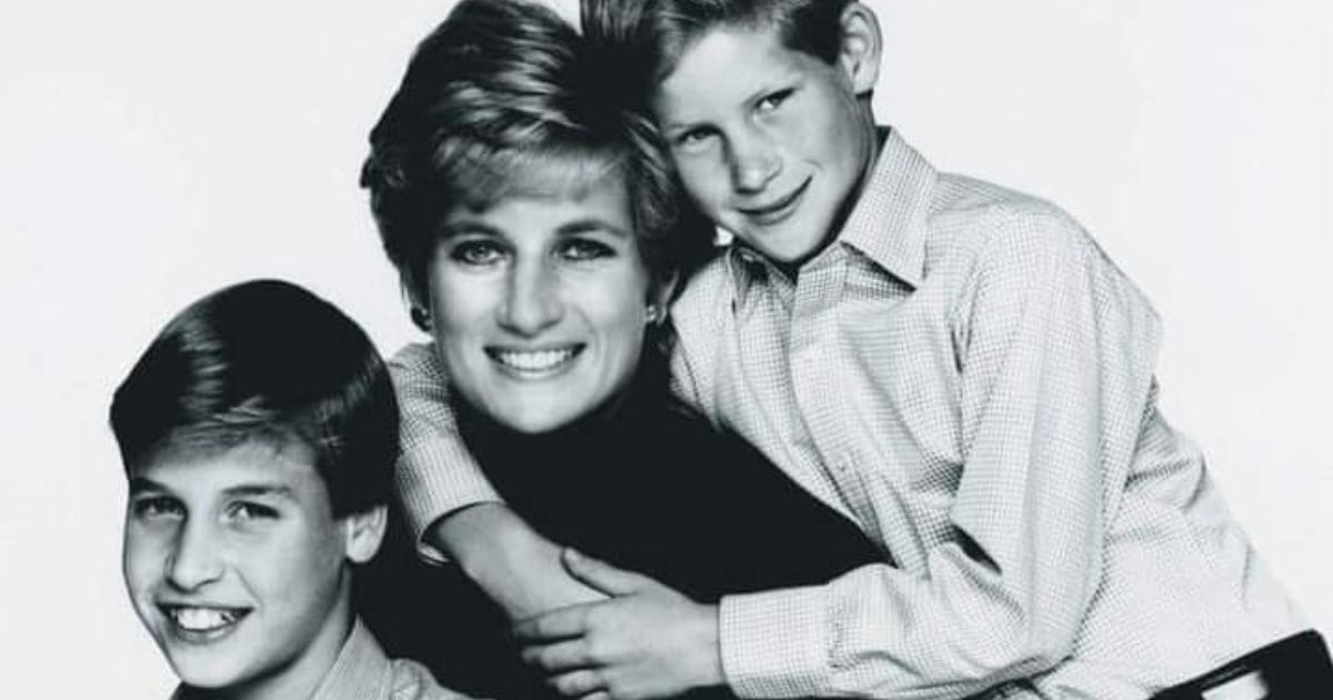 Princess Diana With Her Kids Prince William and Prince Harry