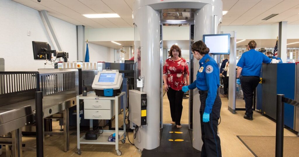 Passengers afraid of TSA body scans.
