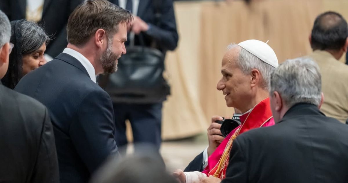 The VP and Slotus with Pope Leo