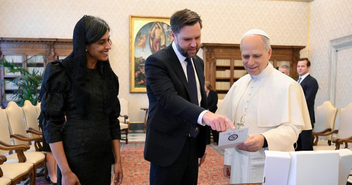 The Vances with Pope Leo