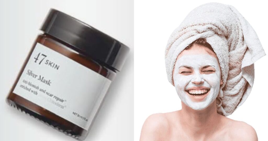The viral breakout-fighting hero 47 skin mask (left—Instagram | @47skin—and right—(via kelleentheestheticia)