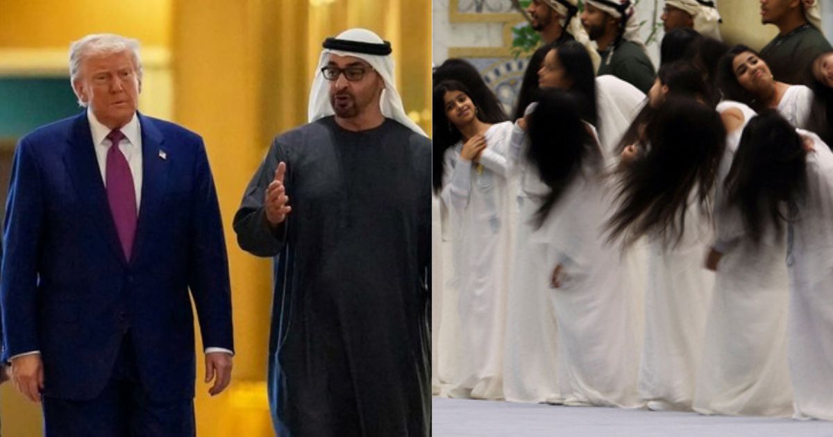 Trump Lands in UAE welcomed by Al-Ayyala dance