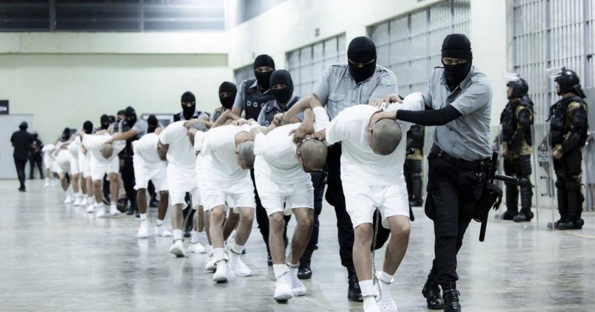 Detained migrants in El Salvador's mega prison