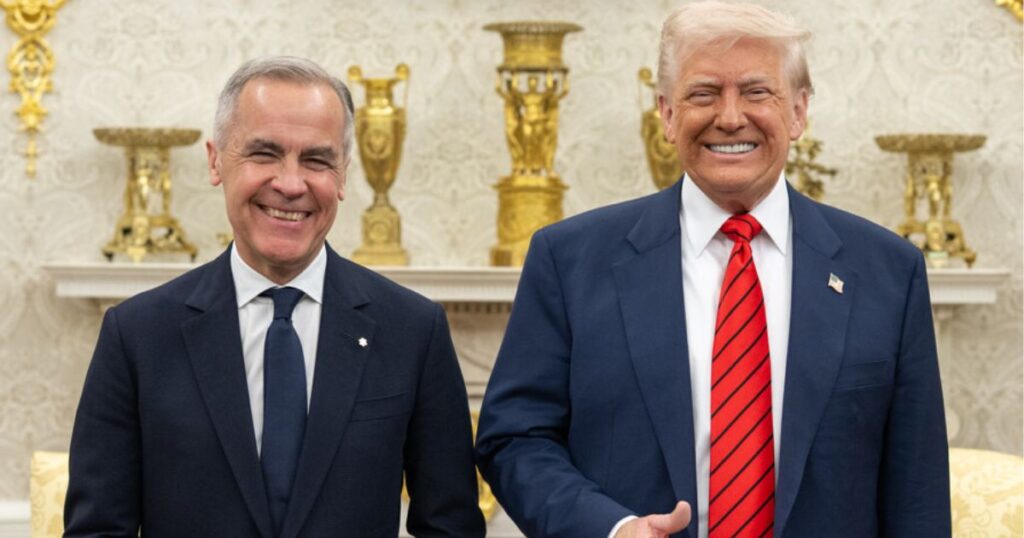 Donald Trump and Mark Carney at the White House