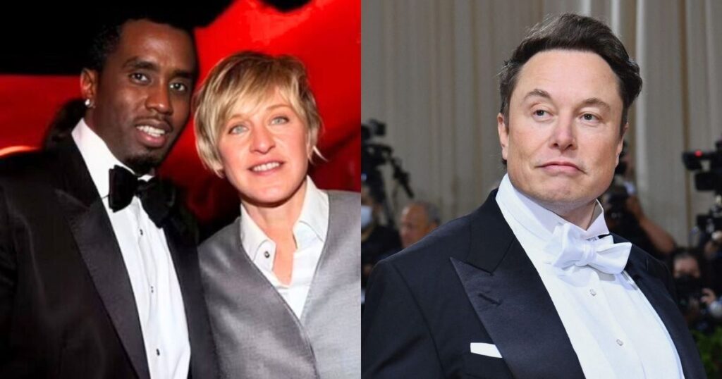 Elon Musk Shares Wild Conspiracy Theory About Diddy and Ellen DeGeneres