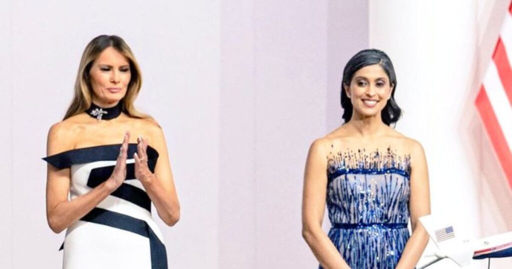 Usha Vance and Melania Trump at Trump's inauguration event