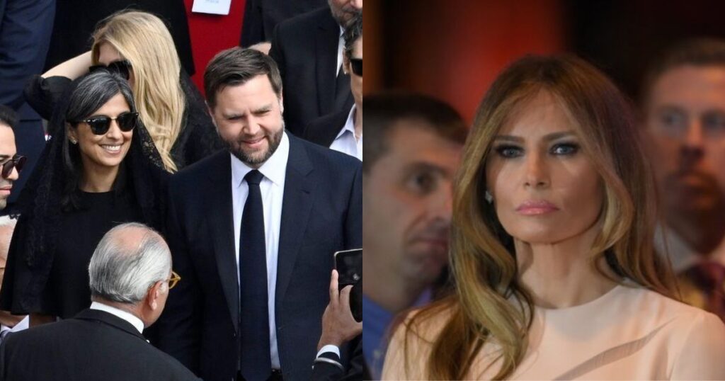 Usha Vance with JD Vance, Melania Trump