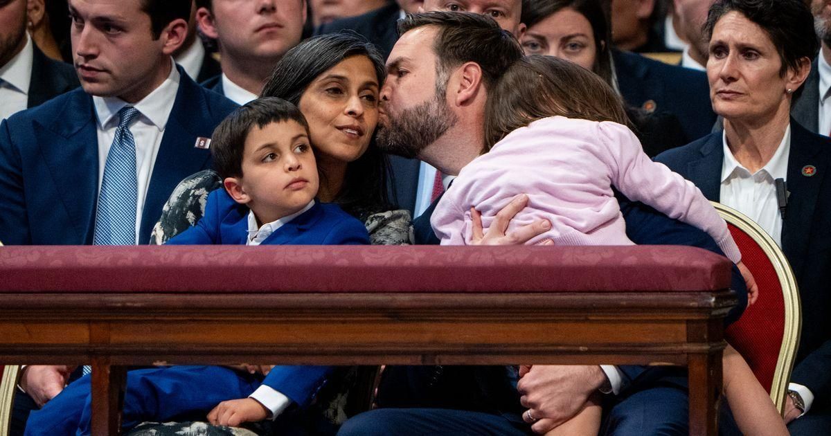 Usha Vance with JD and Their Kids