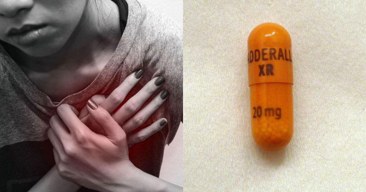 A woman named Mandi Masterpole opened up about how she suffered a heart attack due to her addiction to ADHD pills. (Left: Image by shayne_ch13 via Freepik; Right: Image by Twirligig via Wikimedia Commons)