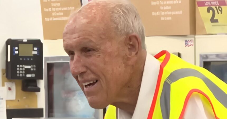 80-year-old Gary Saling bags groceries in Utah after losing life savings to medical bills