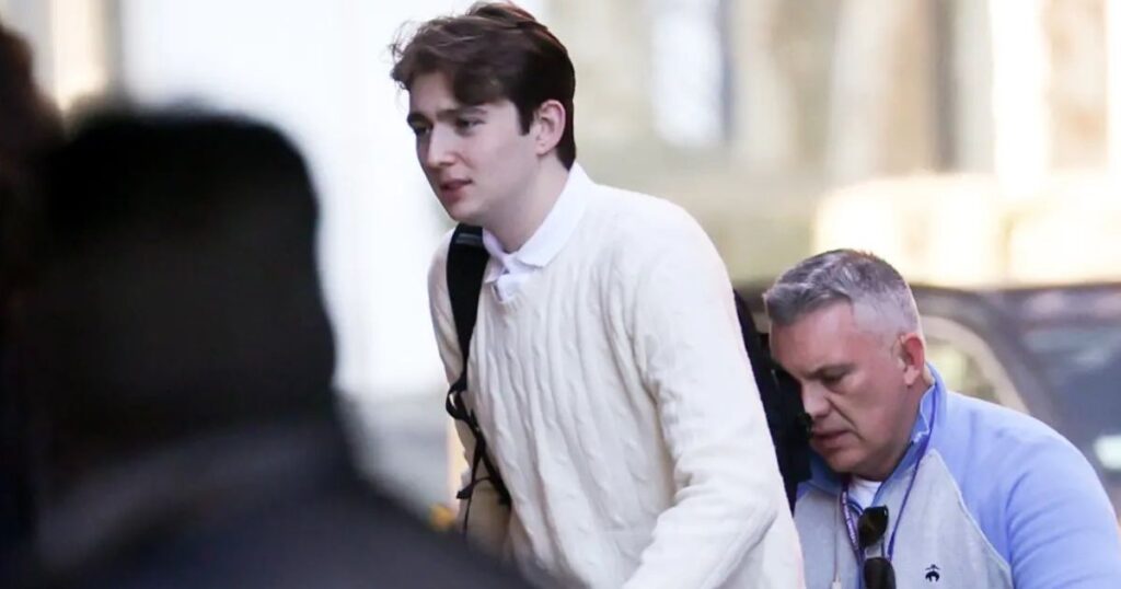 “Is He 7 Feet Tall?!” Barron Trump’s Giant Frame Breaks the Internet Again