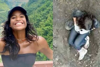 Brazilian tourist stuck down an active volcano