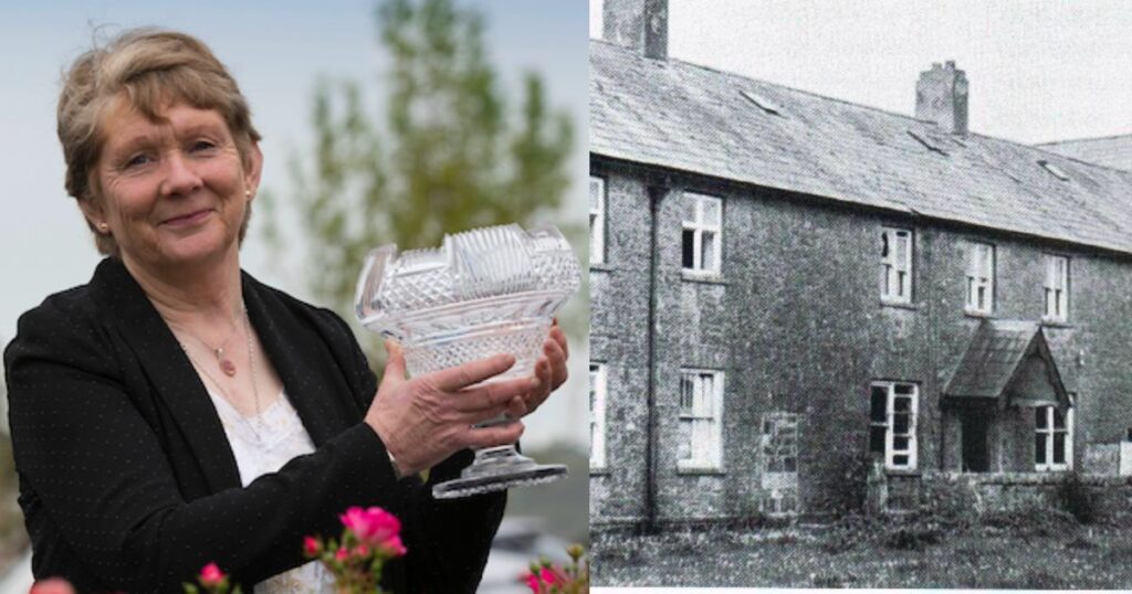 Catherine Corless (@irishredcross/x) and the Bon Secours Mother and Baby Home in Ireland, where dead children were found. (official page of Mother/Baby Home Research: Catherine Corless—via Facebook)