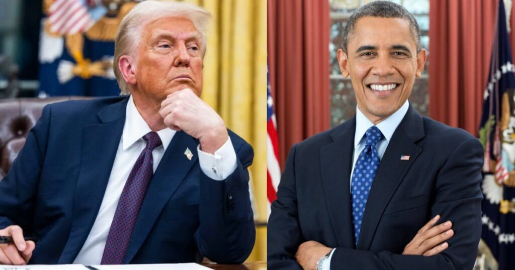 Donald Trump and Barack Obama