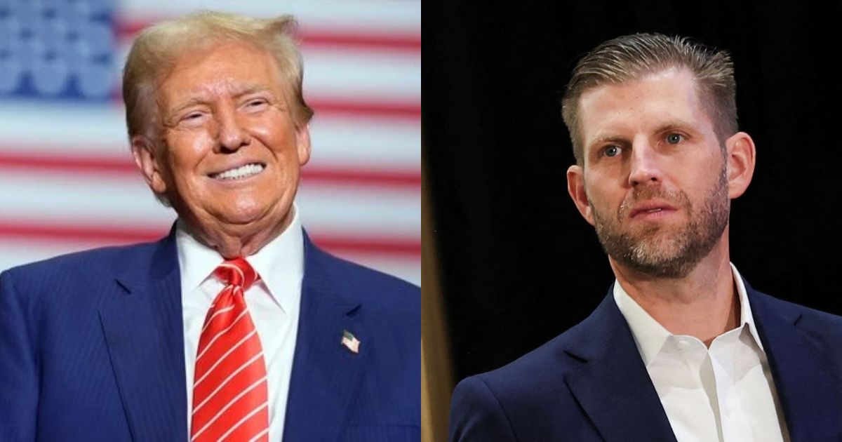 Donald Trump (picture by AP Photo/Alex Brandon—via The National Desk) and Eric Trump (picture taken from heute.at)