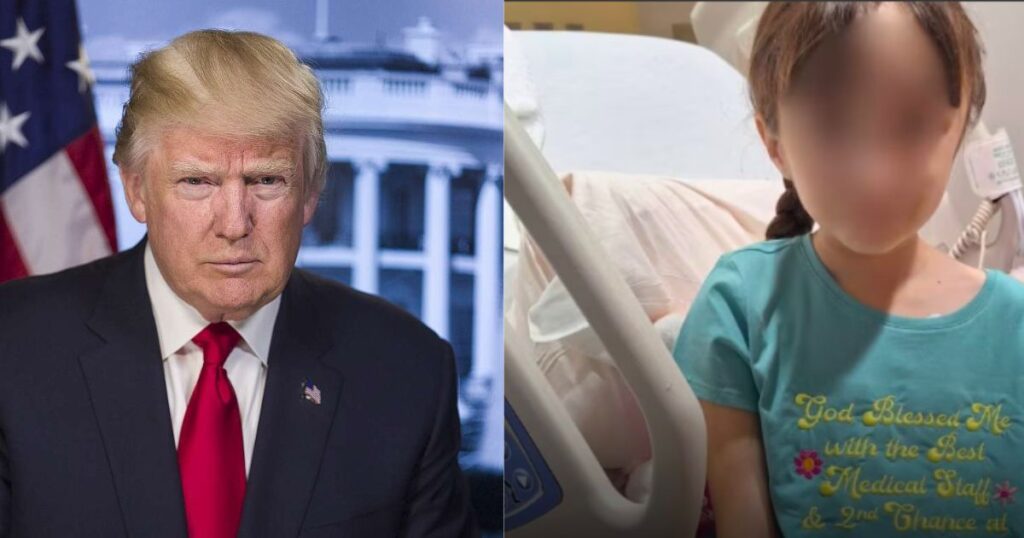 Donald Trump (Image Source: National Parks Gallery- via Pexels) and the 10 year old sick child (Image Source: @realpettymay0|Instagram)