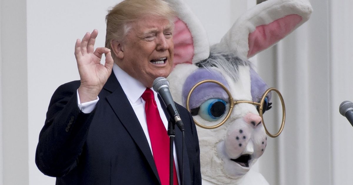 Donald Trump at the annual Easter Egg Roll