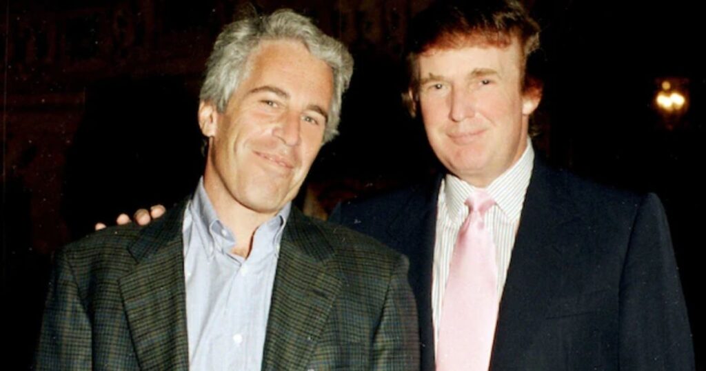 Donald Trump with Jeffrey Epstein