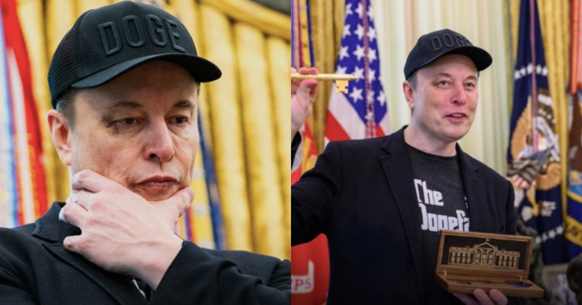 Elon Musk with his black eye bruise at the White House (left-@complex|Instagram and right-@business_today|Instagram)
