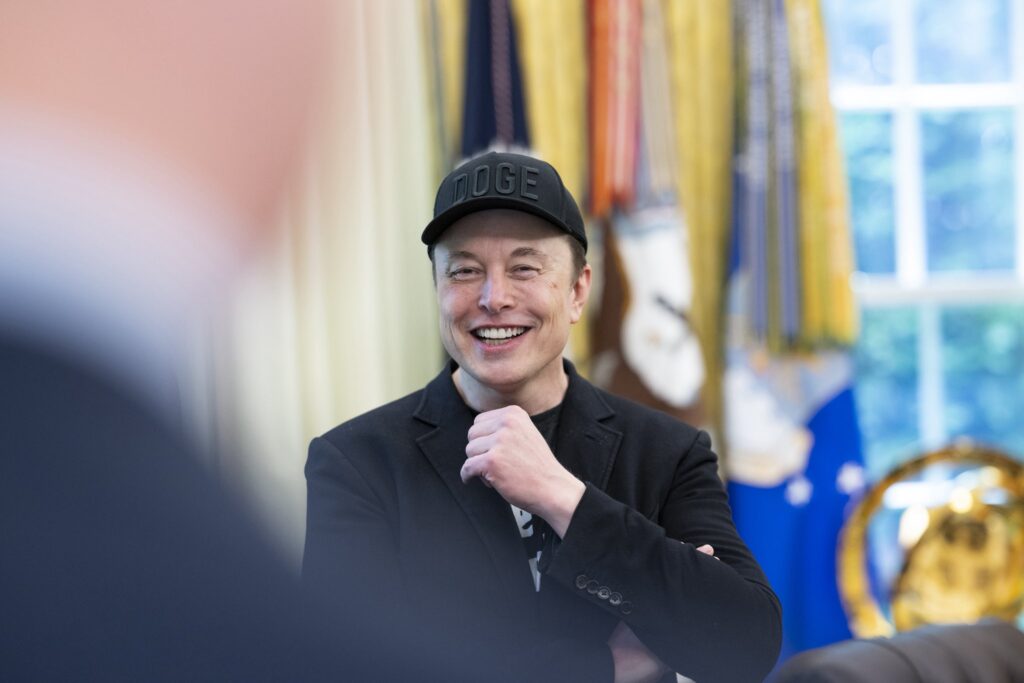 Elon Musk at the White House as he officially steps down as DOGE Head