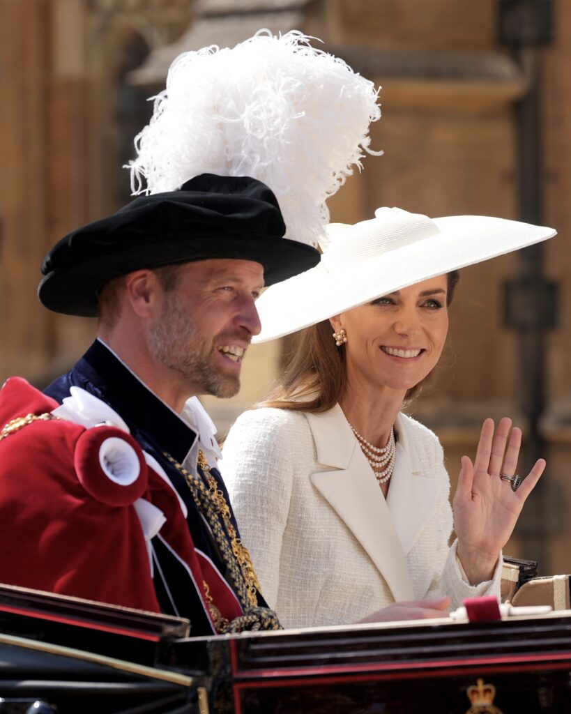 Prince William and Princess Kate attending the Order of the Garter in Windsor (Image Source: X/@KensingtonRoyal)