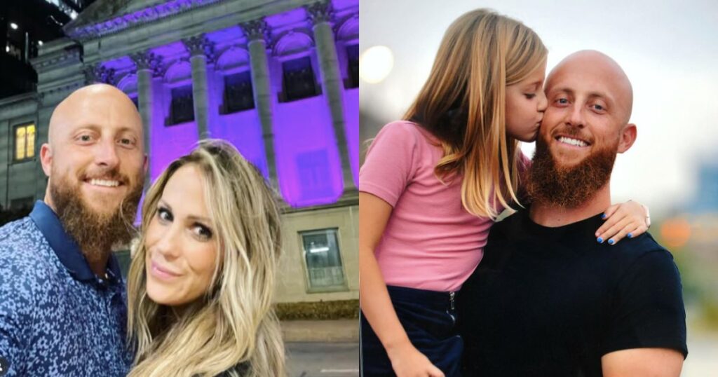 Jake Borup and his wife Shea (R) and Jake Borup with his daughter (Both the pictures from jakes.big.heart- via Instagram.)