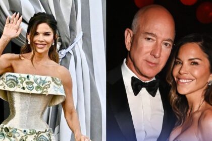 Lauren Sanchez in a metallic corset gown at Venice welcome dinner before her wedding to Jeff Bezos