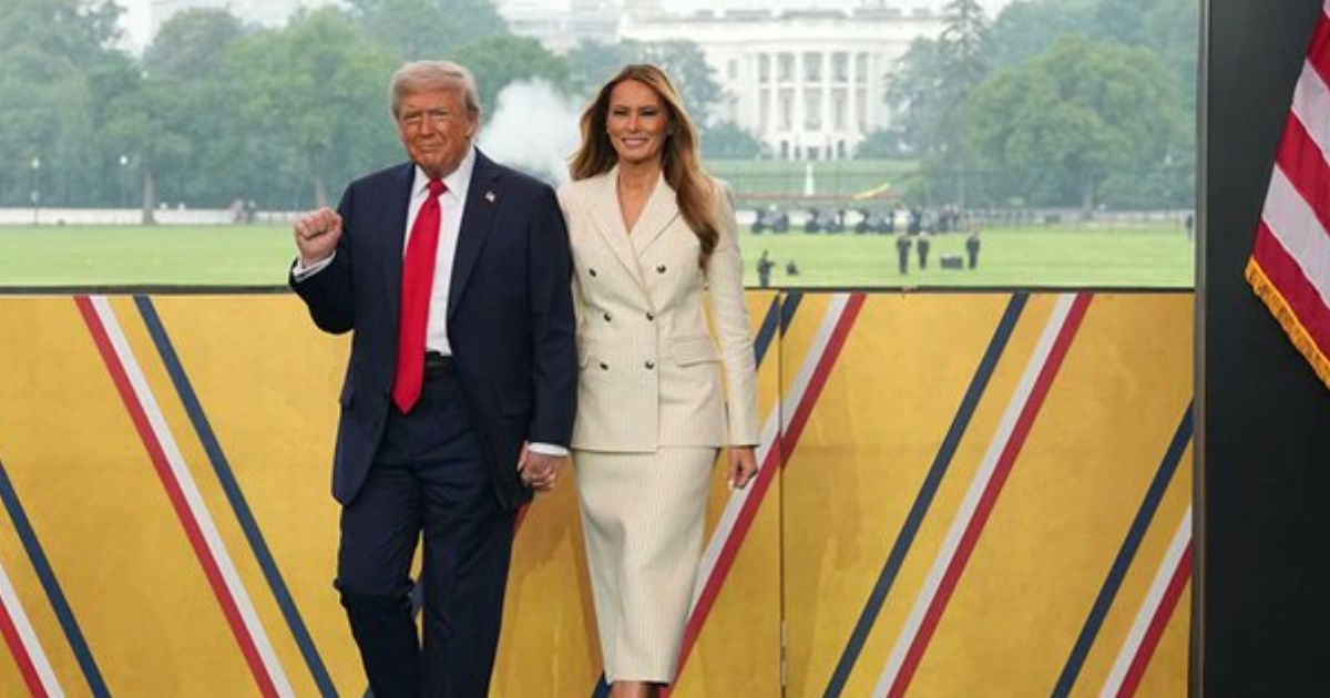 Melania Sleepy at Trump's birthday parade