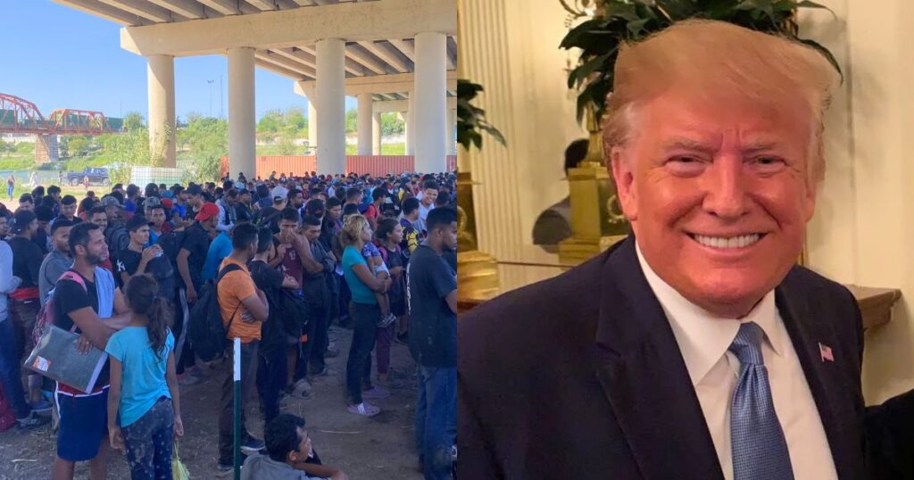 Migrants at Eagle Pass, Texas, as self-deportation trends rise under Donald Trump