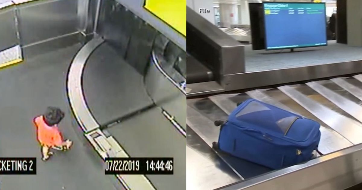 Toddler gets rescued at Newark airport after climbing onto the conveyor belt