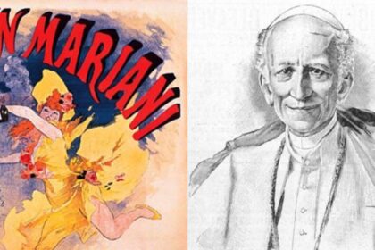 Pope Leo XIII (right) loved him some Vin Mariani