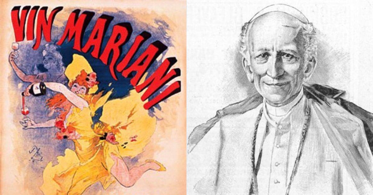 Pope Leo XIII (right) loved him some Vin Mariani