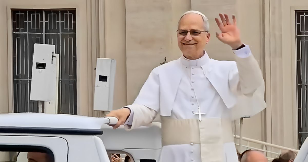 Pope Leo XIV waving during a public audience at the Vatican, June 11, 2025.