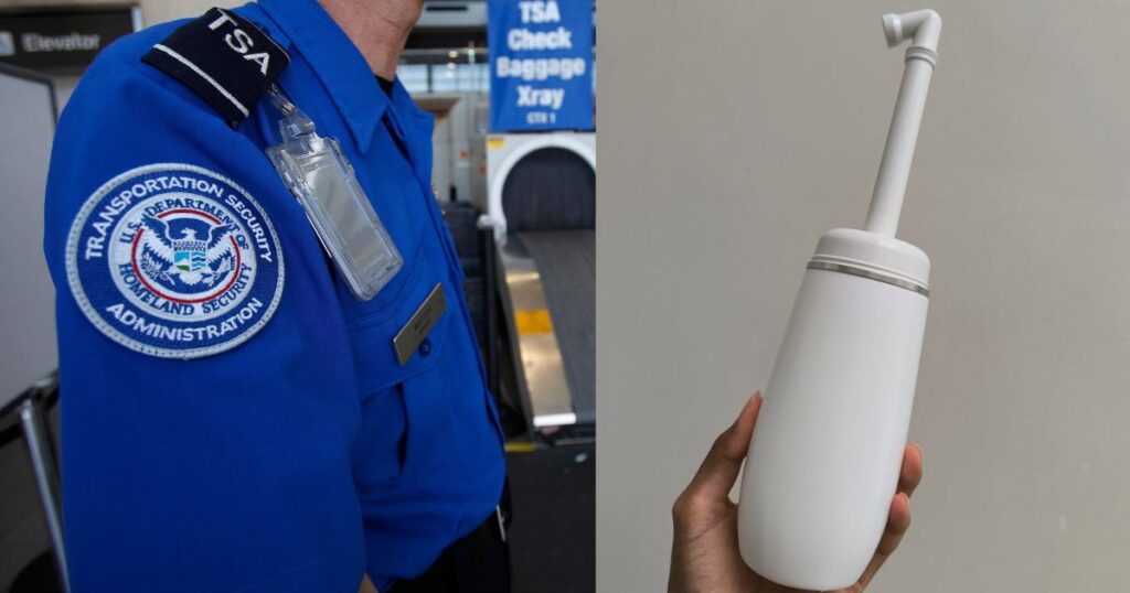TSA agent stops traveller over portable bidet