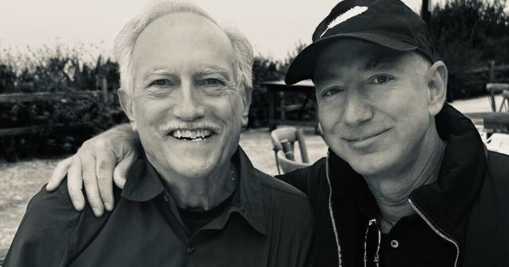 Jeff Bezos with his father
