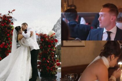 Bride "dead" during her toast (Image Source: @alexandralahde via Instagram)