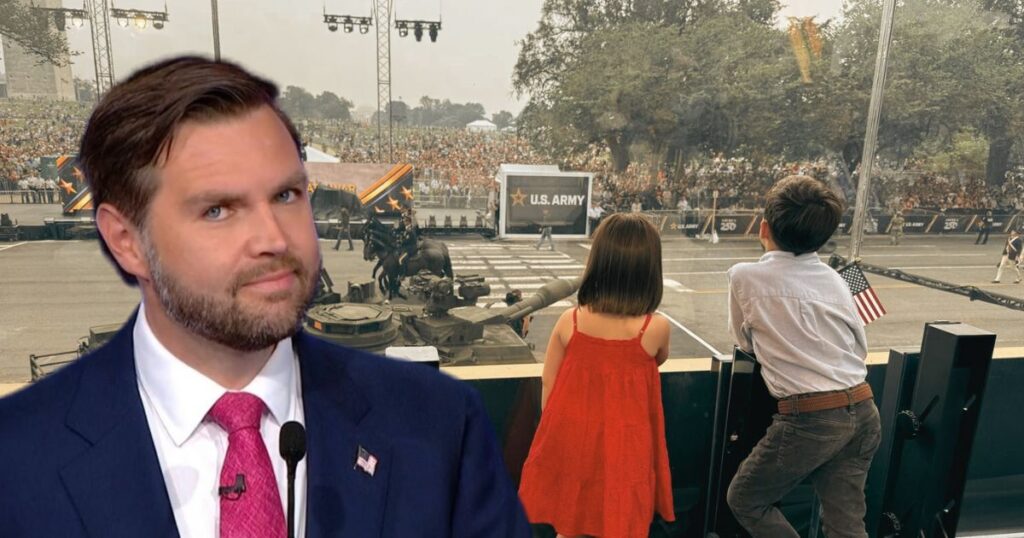 JD Vance brought his kids to military parade