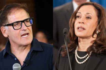 Mark Cuban and Kamala Harris