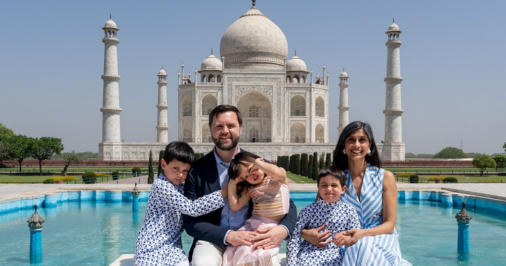 Usha Vance with her family in India