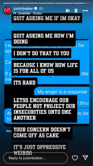 Justin Bieber calls his fans 'weirdo'