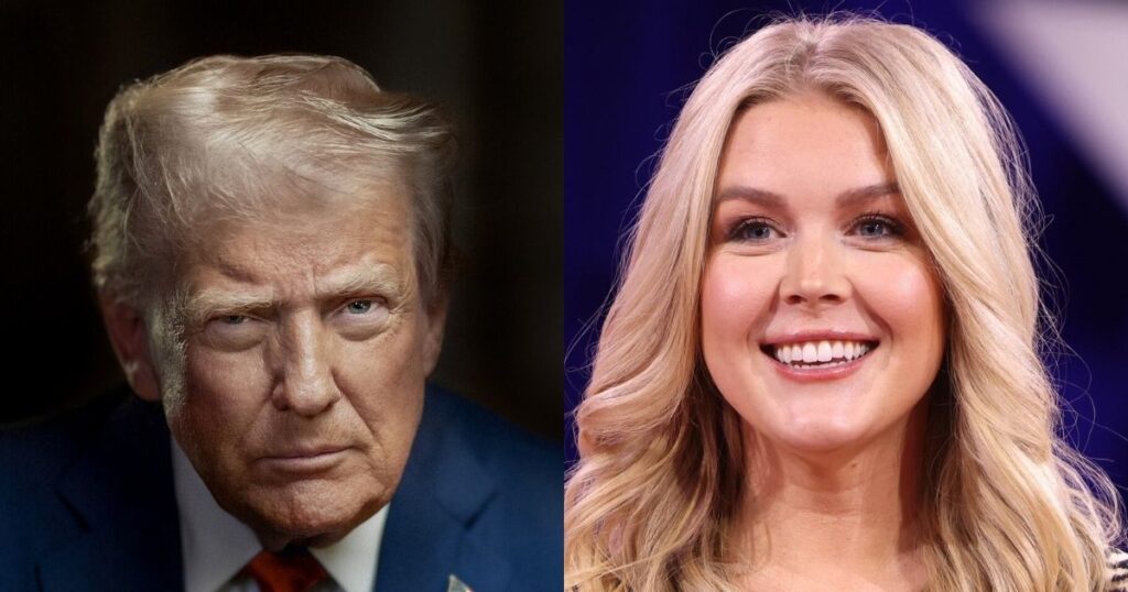 Karoline Leavitt and Donald Trump