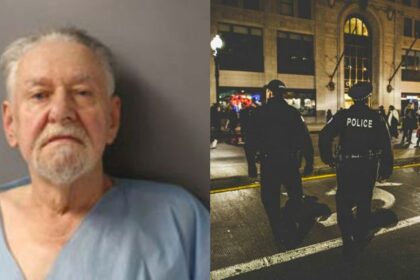 Arrested 76-year-old Roland Schmidt in Illinois (left-@EarlyReport|X) and ( right-@PerezHilton|X).