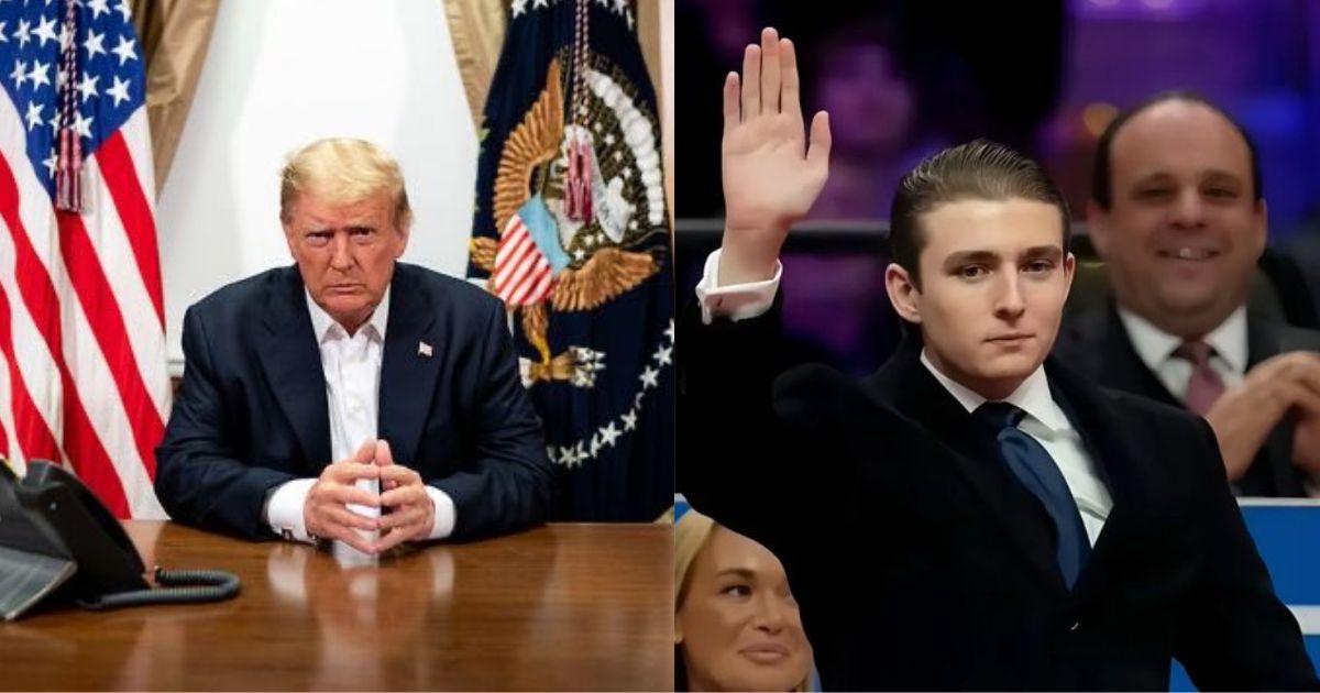 Donald Trump and his son Barron Trump