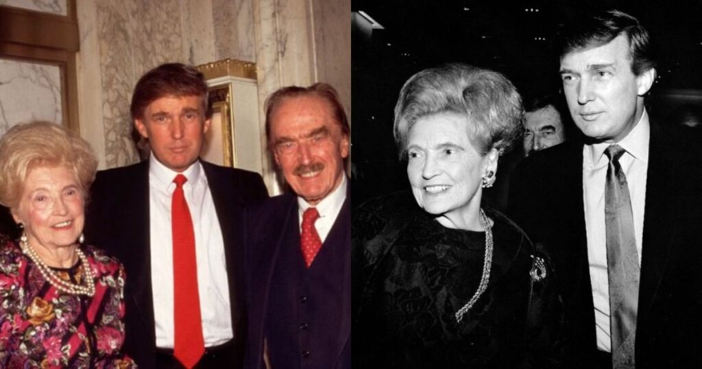 Donald Trump with his father Fred Trump and mother Mary Anne MacLeod ( left- @betz_lars75048|IX.com) and ( right-@The_Trump_Train ·|X.com)